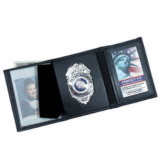 Tri-fold badge wallet