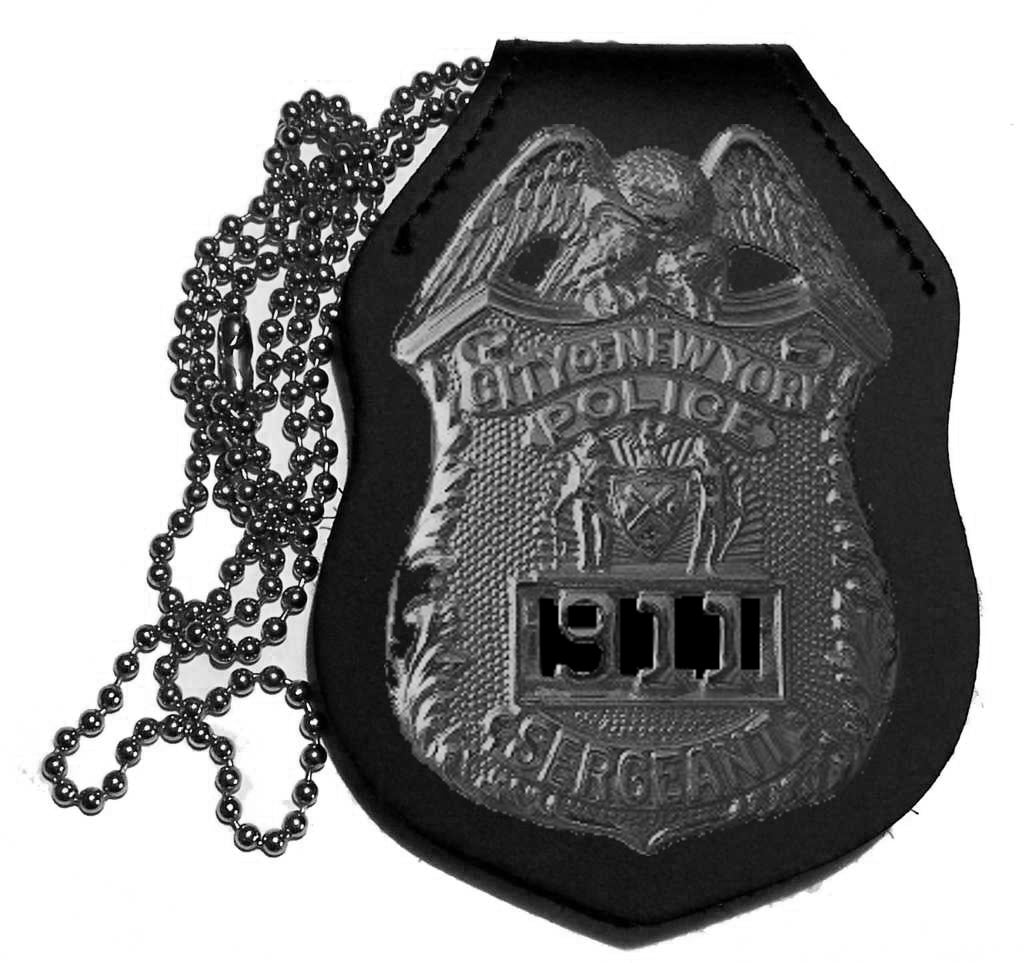 Police Badge Holder Belt Clip With Chain, Universal Badge Shield
