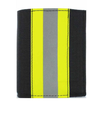 Firefighter Credit Card Wallet with Black Matrix and Yellow Tape