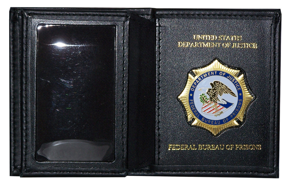 Bureau of Prisons Badge Wallet with Medallion and Imprint – Duty Leather