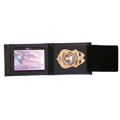 Winchester Police Badge Wallet Bifold RFID Full Grain Genuine Leather, Fits  Any Shape Badge with a Pin Back 