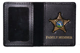 Florida Sheriff Family Member ID Case with Gold Medallion and Imprint