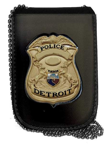 Detroit Police Recessed Badge and ID Neck Holder – Duty Leather