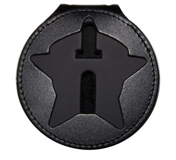 Chicago Patrol Belt Clip Badge Holder with Pocket and Chain